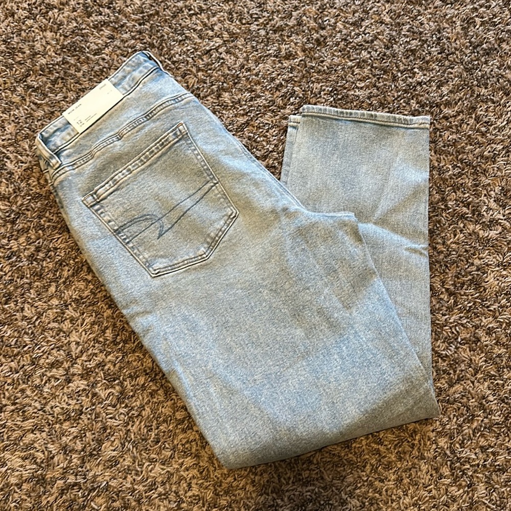 American Eagle Outfitters Light Blue Straight Leg Jeans